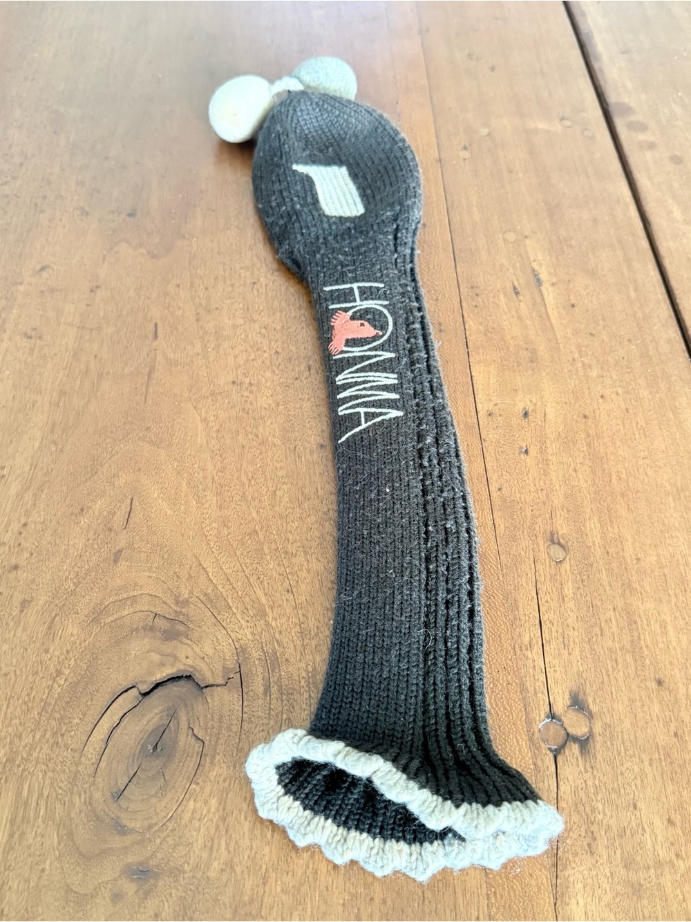 Vintage Honma Golf Club Head Cover #1 Pom Pom Headcover